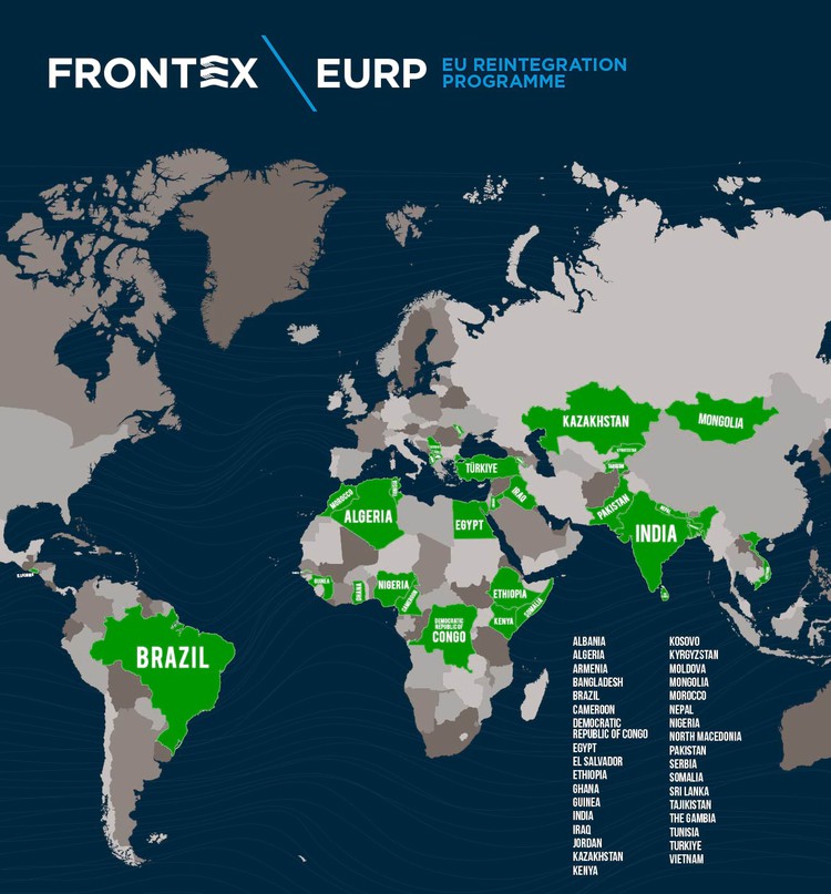 Reintegration coverage world map