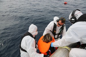Syrian woman rescued near Lesbos