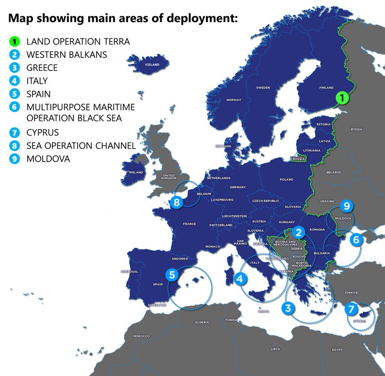 Key areas of Frontex operations